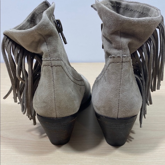 Sam Edelman Louie Women's Suede Fringe Western Ankle Boots - Picture 3 of 13